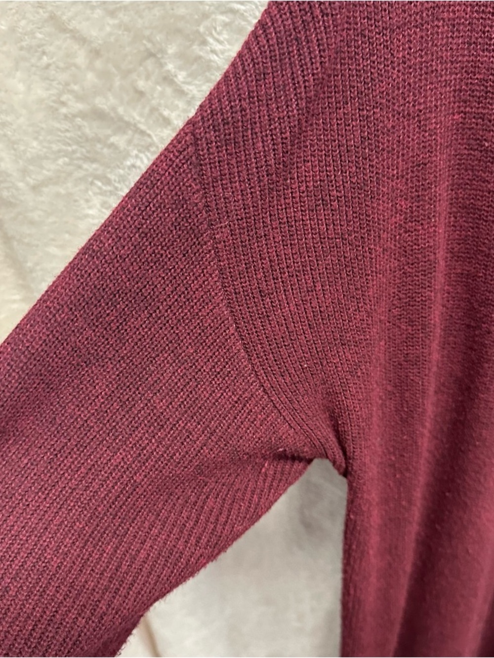 T Tahari women’s long line cardigan sweater open front wine red medium casual - Picture 6 of 8